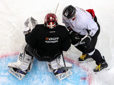 Раскатка «Авангарда» перед матчем с «Северсталью»