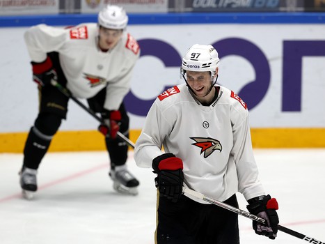 Тренировка «Авангарда» перед матчем в Новосибирске