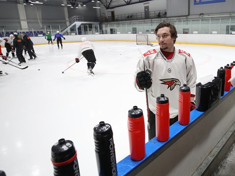 Тренировка «Авангарда» перед первым матчем серии с «Ак Барсом»