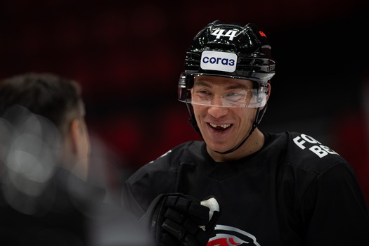 Тренировка «Авангарда» перед матчем с «Трактором»