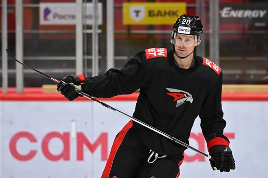 Тренировка «Авангарда» перед матчем с «Трактором»