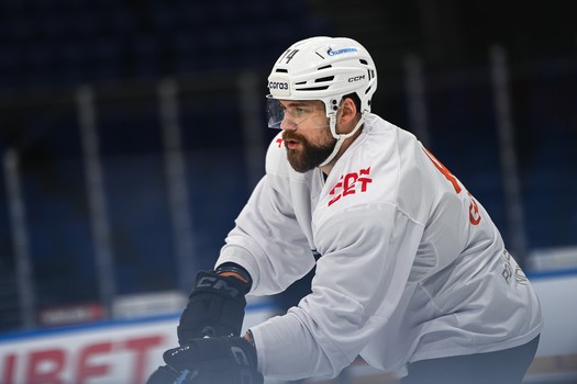 Тренировка «Авангарда» перед матчем в Новосибирске