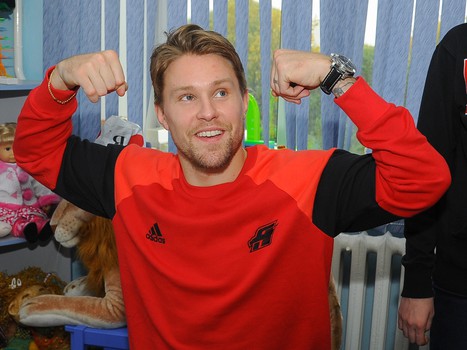 Фурх, Густафссон и Анелёв в гостях у юных болельщиков из ОДКБ