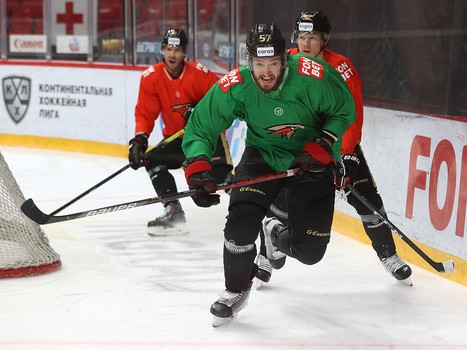 Раскатка «Авангарда» перед матчем с рижским «Динамо»