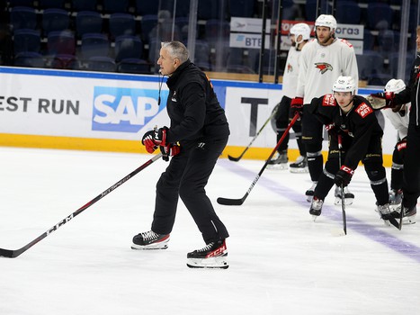 Раскатка «Авангарда» перед выездным матчем с московским «Динамо»