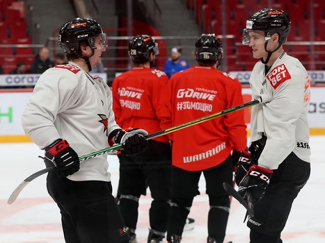 Раскатка «Авангарда» перед матчем с «Салаватом Юлаевым»