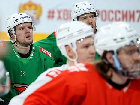 Тренировка «Авангарда» перед матчем в Магнитогорске