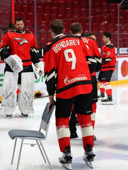 Фотографирование команды перед плей-офф