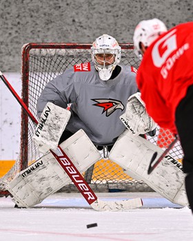 Раскатка «Авангарда» перед матчем в Челябинске