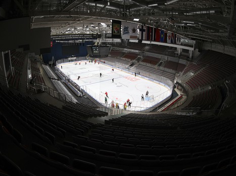 Тренировка «Авангарда» перед матчем во Владивостоке