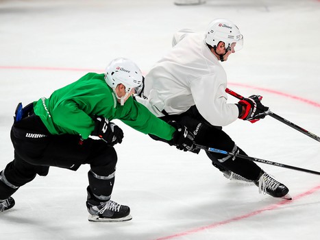 Раскатка «Авангарда» перед выездным матчем с «Йокеритом»