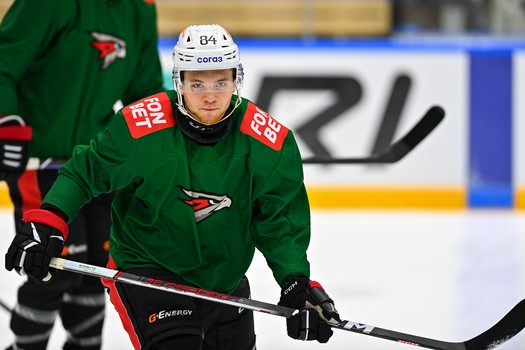 Раскатка «Авангарда» перед матчем в Нижнем Новгороде