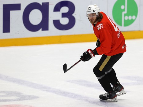 Тренировка «Авангарда» перед матчем в Новосибирске