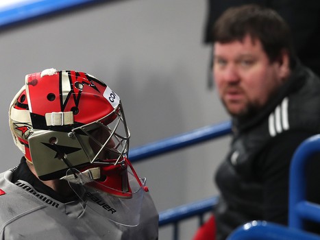 Тренировка «Авангарда» перед первым матчем серии в Магнитогорске