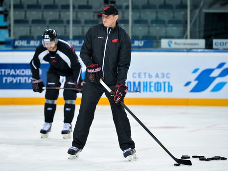 Раскатка "Авангарда" перед матчем с "Магниткой"