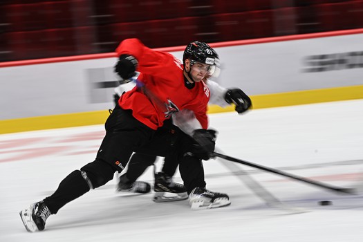 Тренировка «Авангарда» перед матчем с «Нефтехимиком»