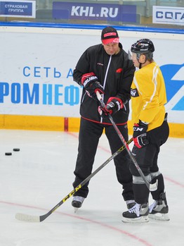 Тренировка "Авангарда" перед матчем с "Югрой"