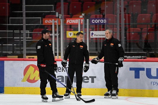 Раскатка «Авангарда» перед матчем с «Металлургом»