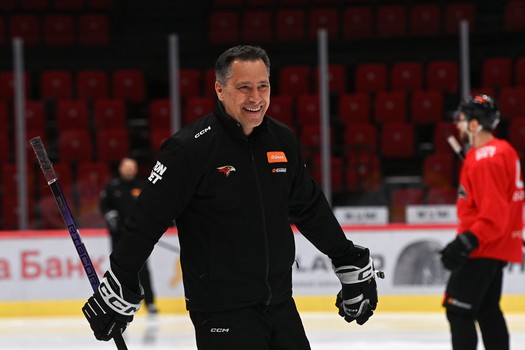 Раскатка «Авангарда» перед матчем с «Нефтехимиком»