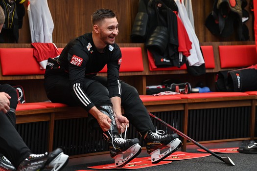 Первая ледовая тренировка «Авангарда»