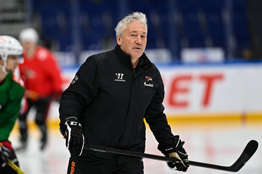 Раскатка «Авангарда» перед матчем в Уфе