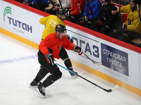 Раскатка «Авангарда» перед матчем с «Сибирью»