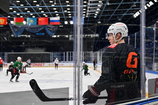 Раскатка «Авангарда» перед третьим матчем серии с «Сибирью» в Новосибирске