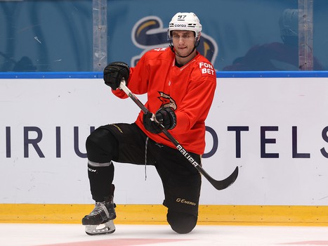 Раскатка «Авангарда» перед матчем в Сочи