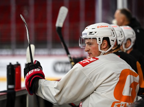 Тренировка «Авангарда» перед матчем в Екатеринбурге