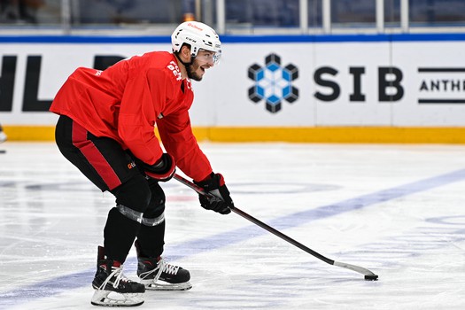 Тренировка «Авангарда» перед матчем в Новосибирске