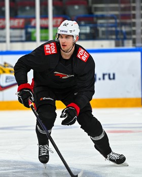 Раскатка «Авангарда» перед матчем в Магнитогорске