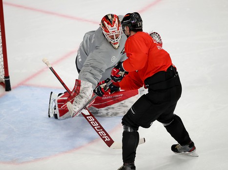 Раскатка «Авангарда» перед матчем с «Локомотивом»
