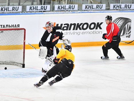 Раскатка "Авангарда" перед матчем с ХК "Сочи"