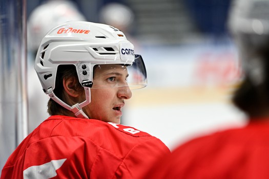 Раскатка «Авангарда» перед матчем в Уфе