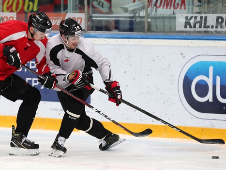 Раскатка «Авангарда» перед матчем с «Адмиралом»