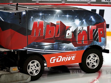 Раскатка «Авангарда» перед матчем с минским «Динамо»