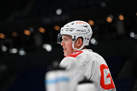 Раскатка «Авангарда» перед матчем в Новосибирске