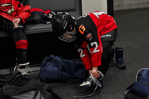 Тренировка воспитанников Хоккейной Академии «Авангард» 2019 года рождения на G-Drive Арене