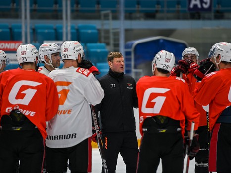 Раскатка «Авангарда» перед матчем в Нур-Султане