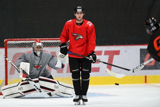 Раскатка «Авангарда» перед матчем с минским «Динамо»