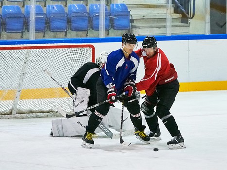 Последняя тренировка "Авангарда" на сборе в Финляндии