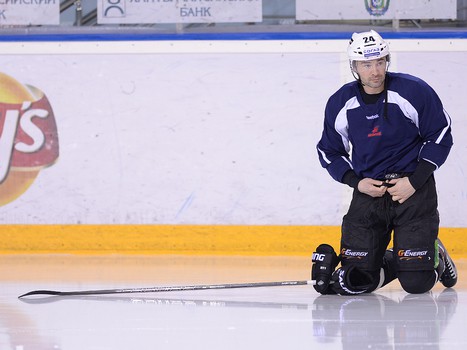 Раскатка "Авангарда" перед матчем с "Югрой" 24.01.2014