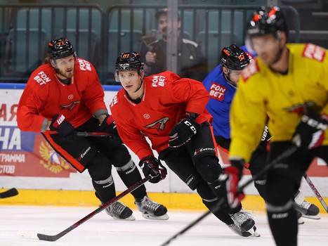 Тренировка «Авангарда» перед стартом турнира в Санкт-Петербурге