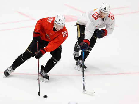 Раскатка «Авангарда» перед матчем в Хабаровске