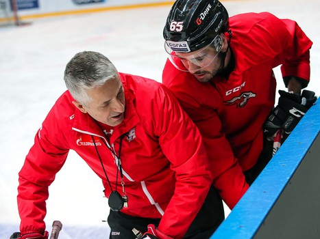 Раскатка «Авангарда» перед матчем со «Спартаком»