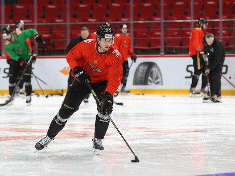 Раскатка «Авангарда» перед матчем с «Локомотивом»