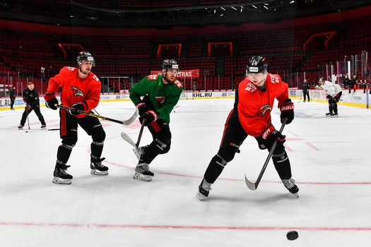 Тренировка «Авангарда» перед матчем с «Адмиралом»