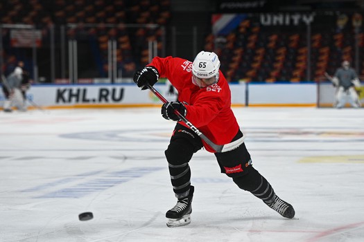 Раскатка «Авангарда» перед матчем в Магнитогорске