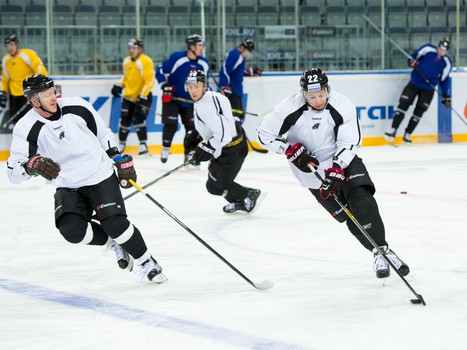 Раскатка "Авангарда" перед матчем с "Ак Барсом"