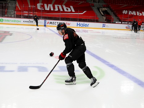 Раскатка «Авангарда» перед матчем с «Нефтехимиком»